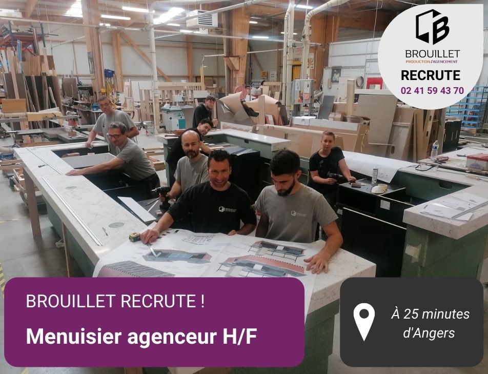 offre d emploi menuisier agenceur à 25 minutes d'angers